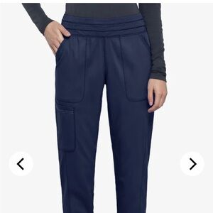 Cherokee 5 pocket Navy Jogger scrub Pants. Moisture wicking/stretch size XS NWT
